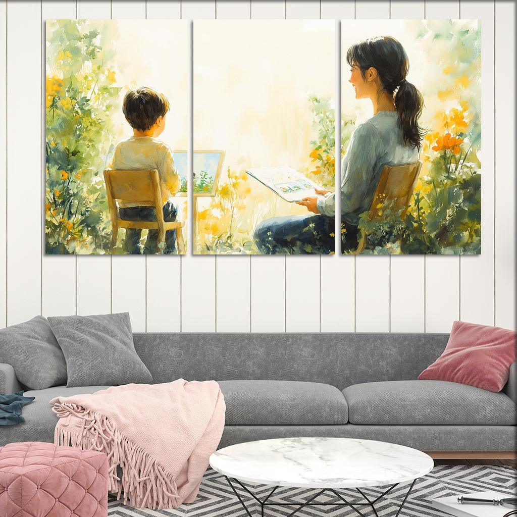 The Bridge Of Trust A Mothers Supportive Love Custom Paintings Frame