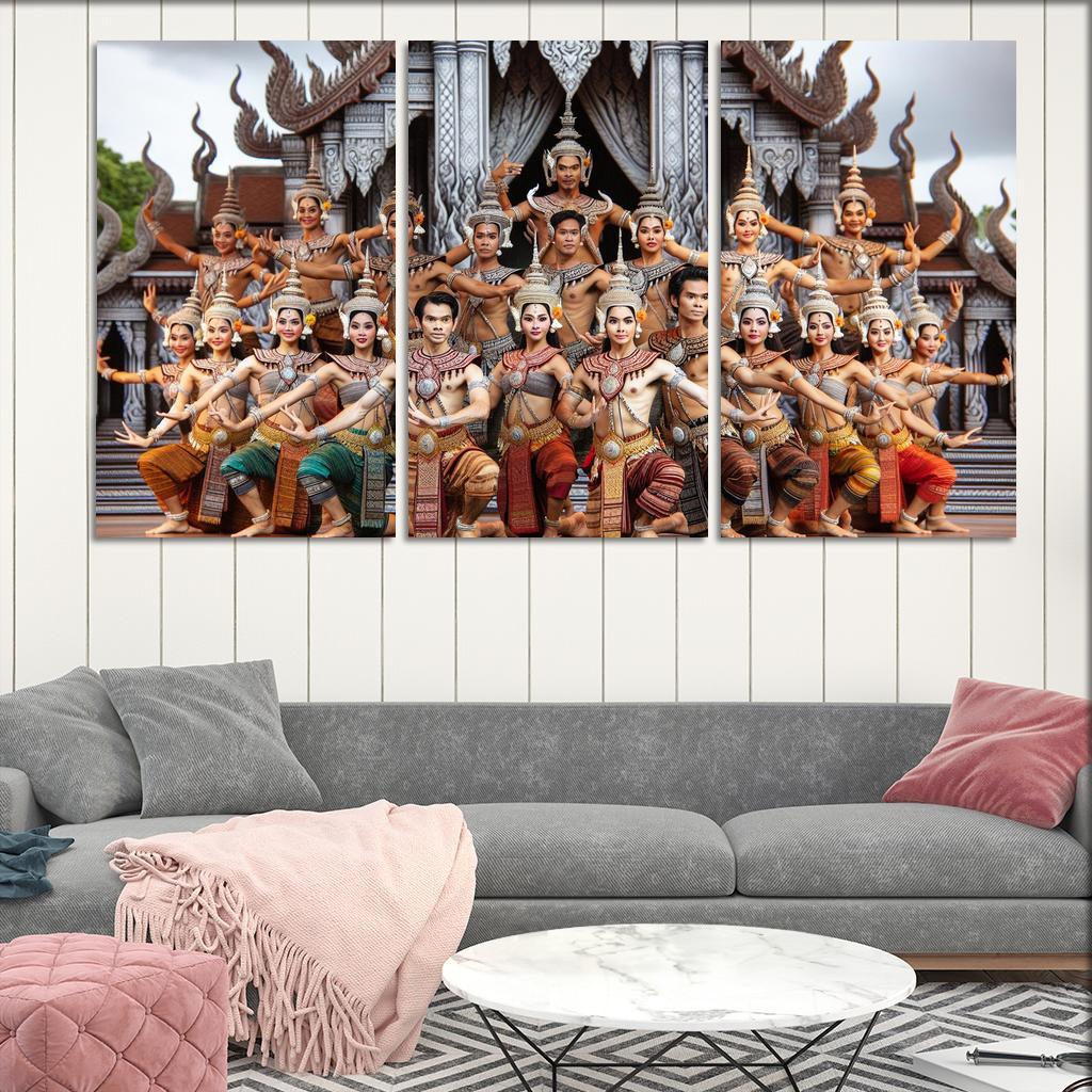 Khmer Dance The Grace Of Cambodia Modern Paintings Frame