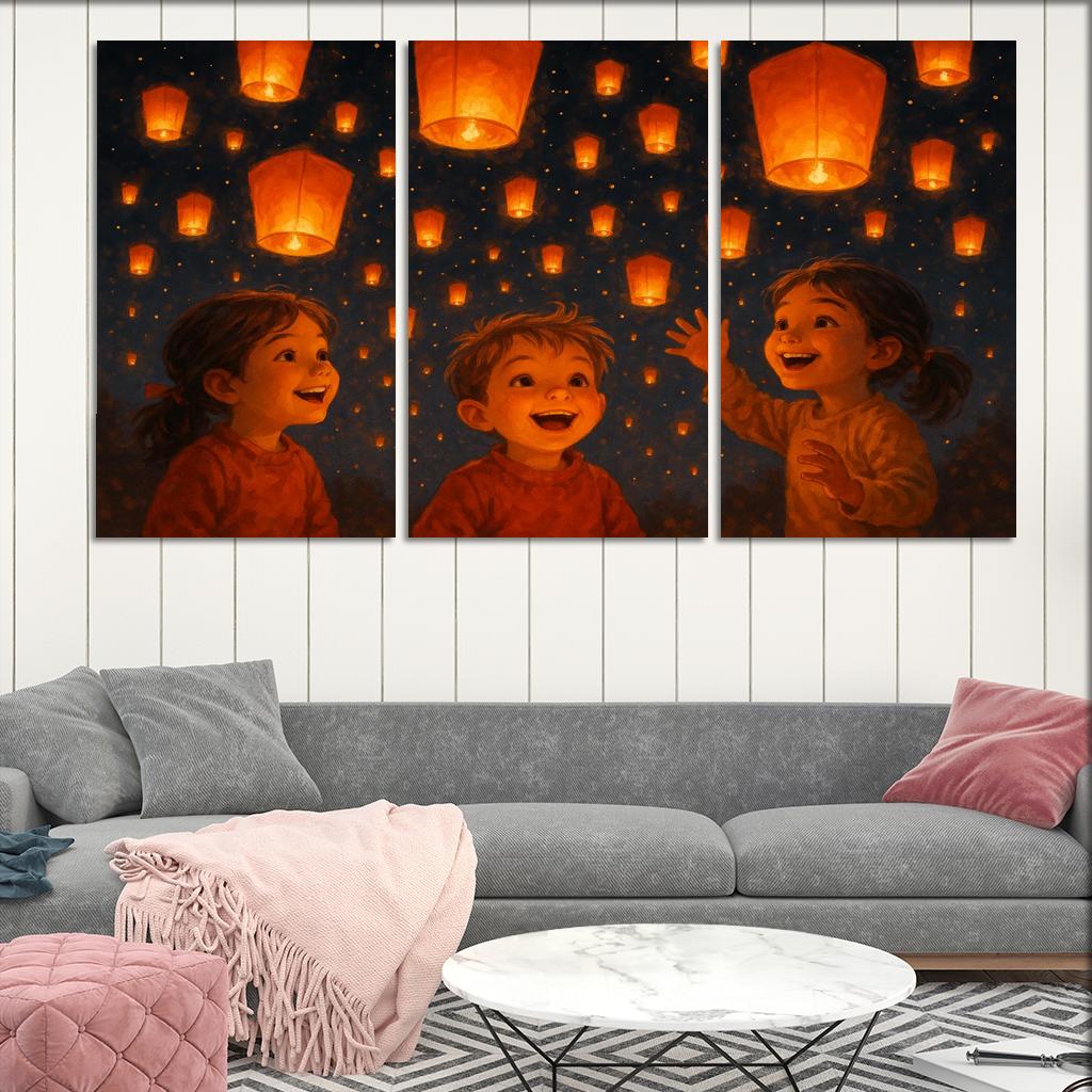 Luminous Lantern Festival Premium Artwork Frames
