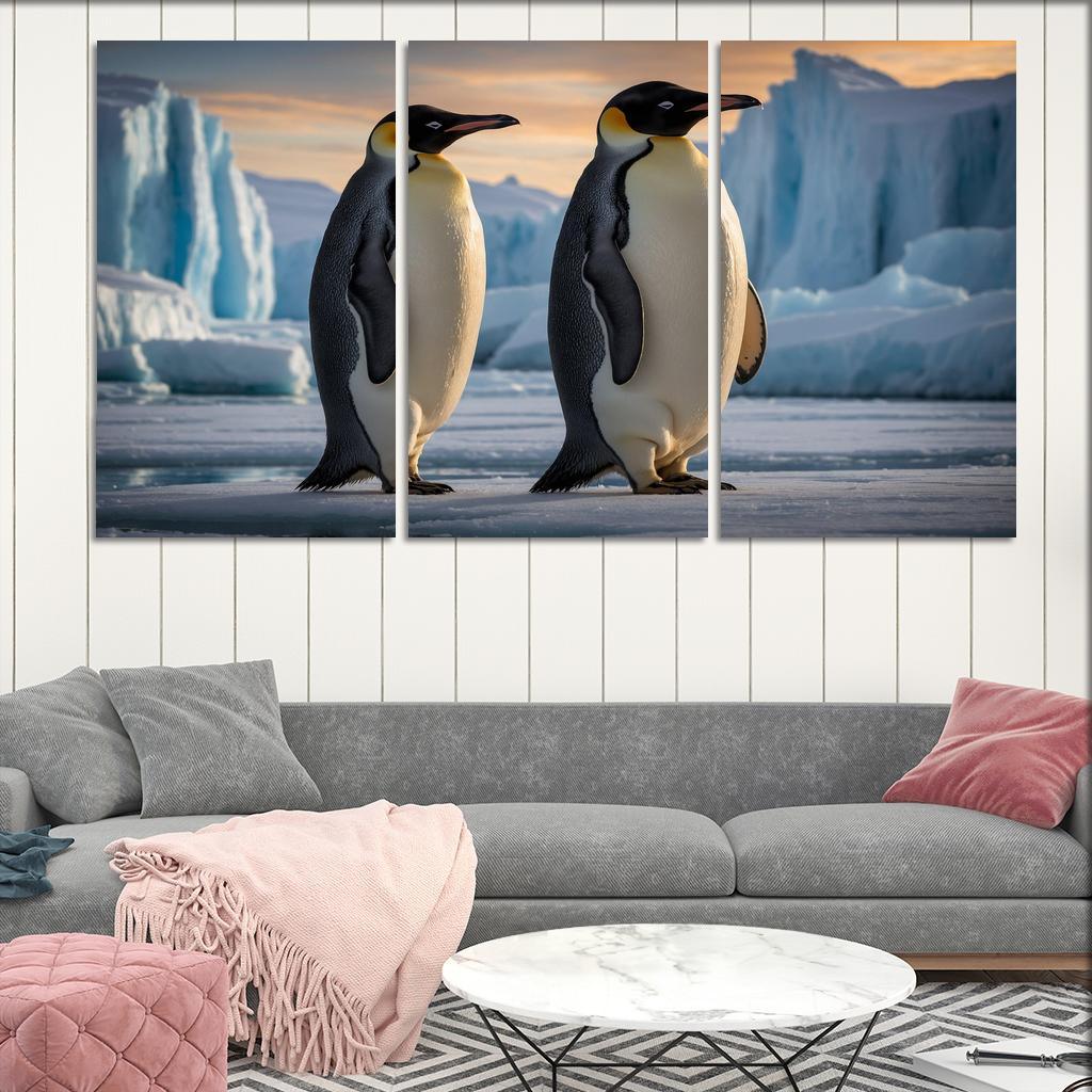 The Majestic Emperor Penguin King Of The Antarctic Modern Paintings Frame