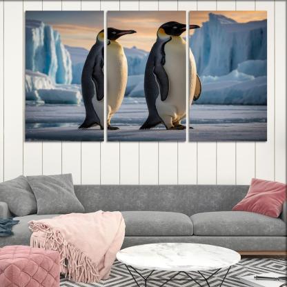 The Majestic Emperor Penguin King Of The Antarctic Modern Paintings Frame