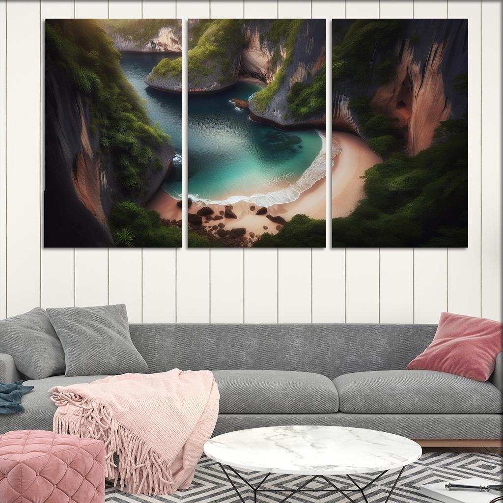 Hidden Cove Beach Premium Artwork Frames
