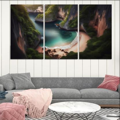 Hidden Cove Beach Premium Artwork Frames