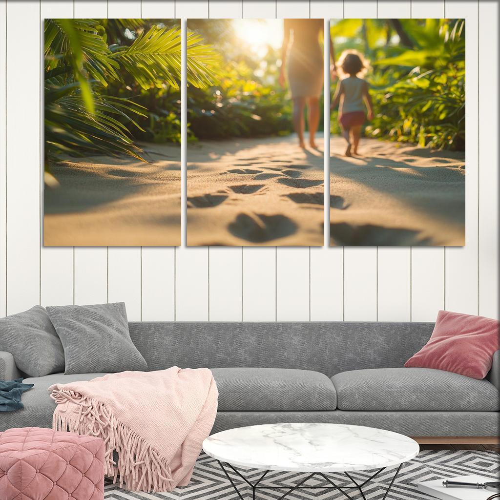 Footprints On The Path A Mothers Journey Custom Paintings Frame