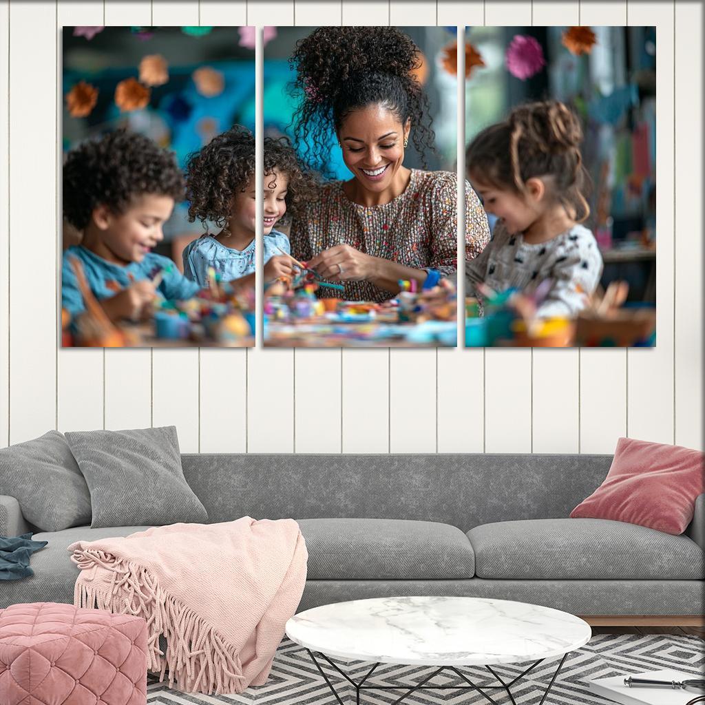 Crafted Memories A Mothers Handmade Love Modern Paintings Frame