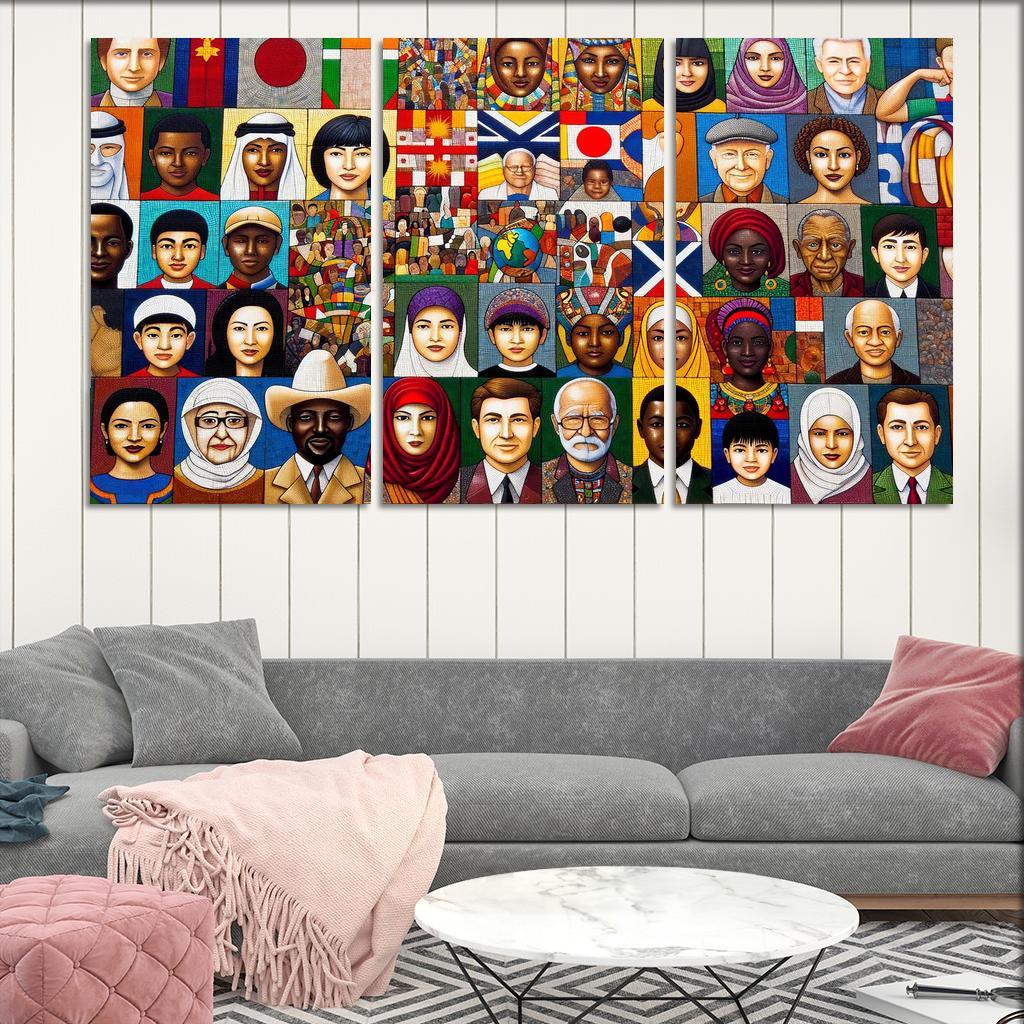 The Colors Of Diversity Celebrating Multiculturalism Custom Paintings Frame