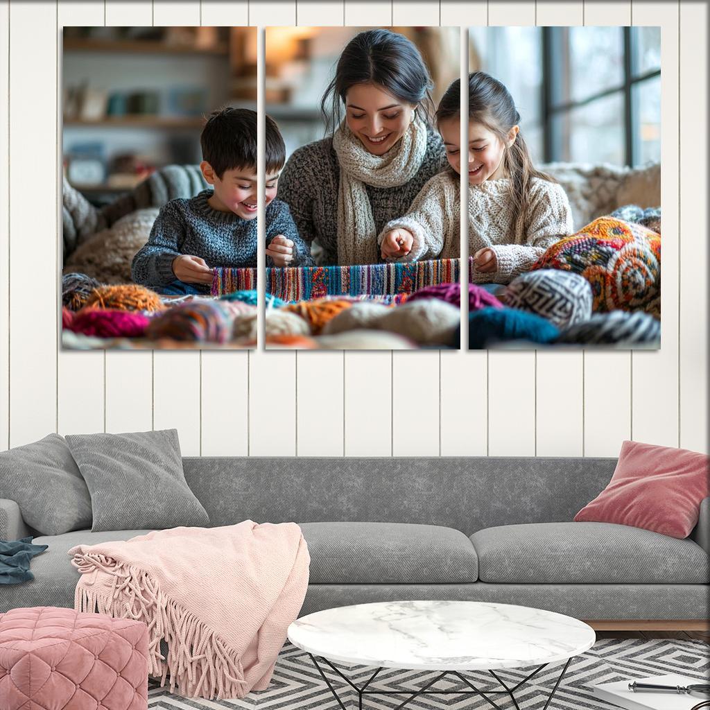 The Tapestry Of Togetherness Weaving Family Love Custom Paintings Frame