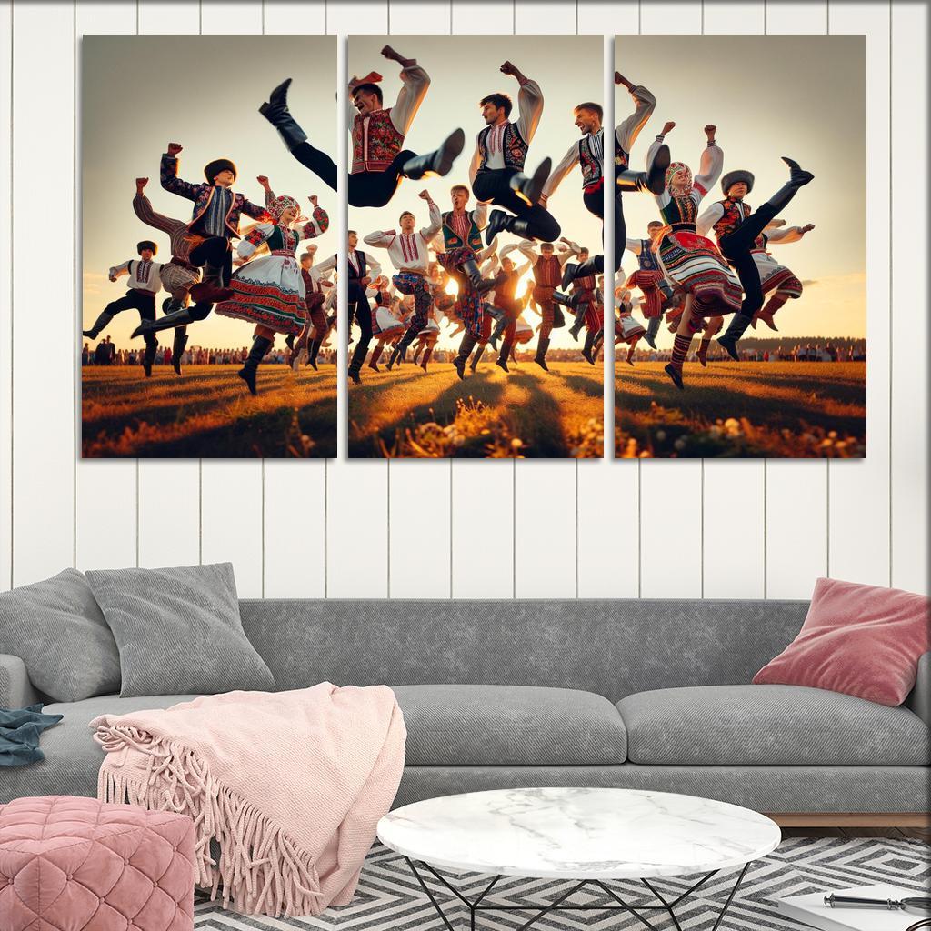 Cossack Dance The Spirit Of The Ukraine Modern Paintings Frame