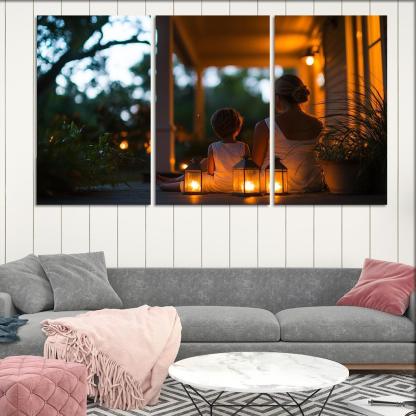 The Light Of Guidance A Mothers Wisdom Canvas Paintings Frame