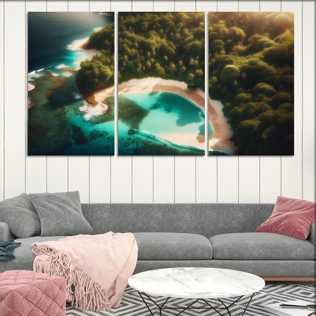 Hidden Paradise Beach Premium Artwork Frames