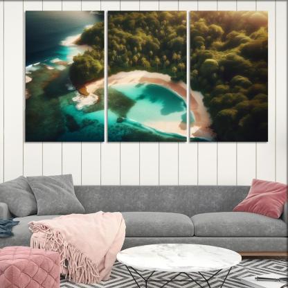 Hidden Paradise Beach Premium Artwork Frames