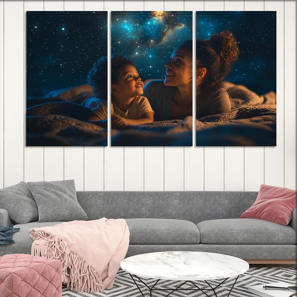 Stars In Her Eyes A Mothers Dreams For Her Children Canvas Paintings Frame