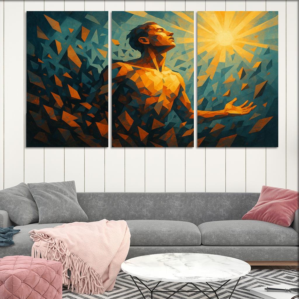 Echoes Of Resilience In Mental Health Art Canvas Paintings Frame