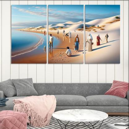 Beachcomber's Cove Treasure Hunting By The Sea Custom Paintings Frame