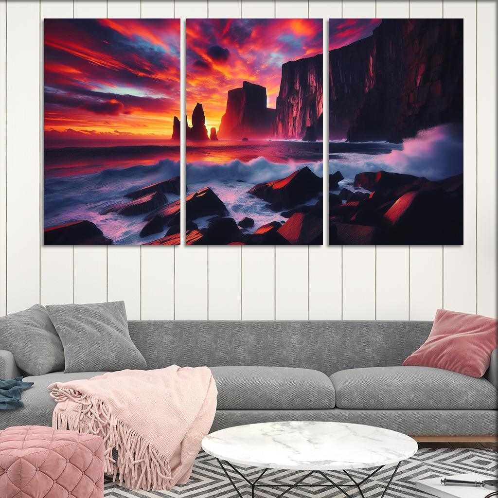 Sunset Cliffs A Photographers Dream Canvas Paintings Frame