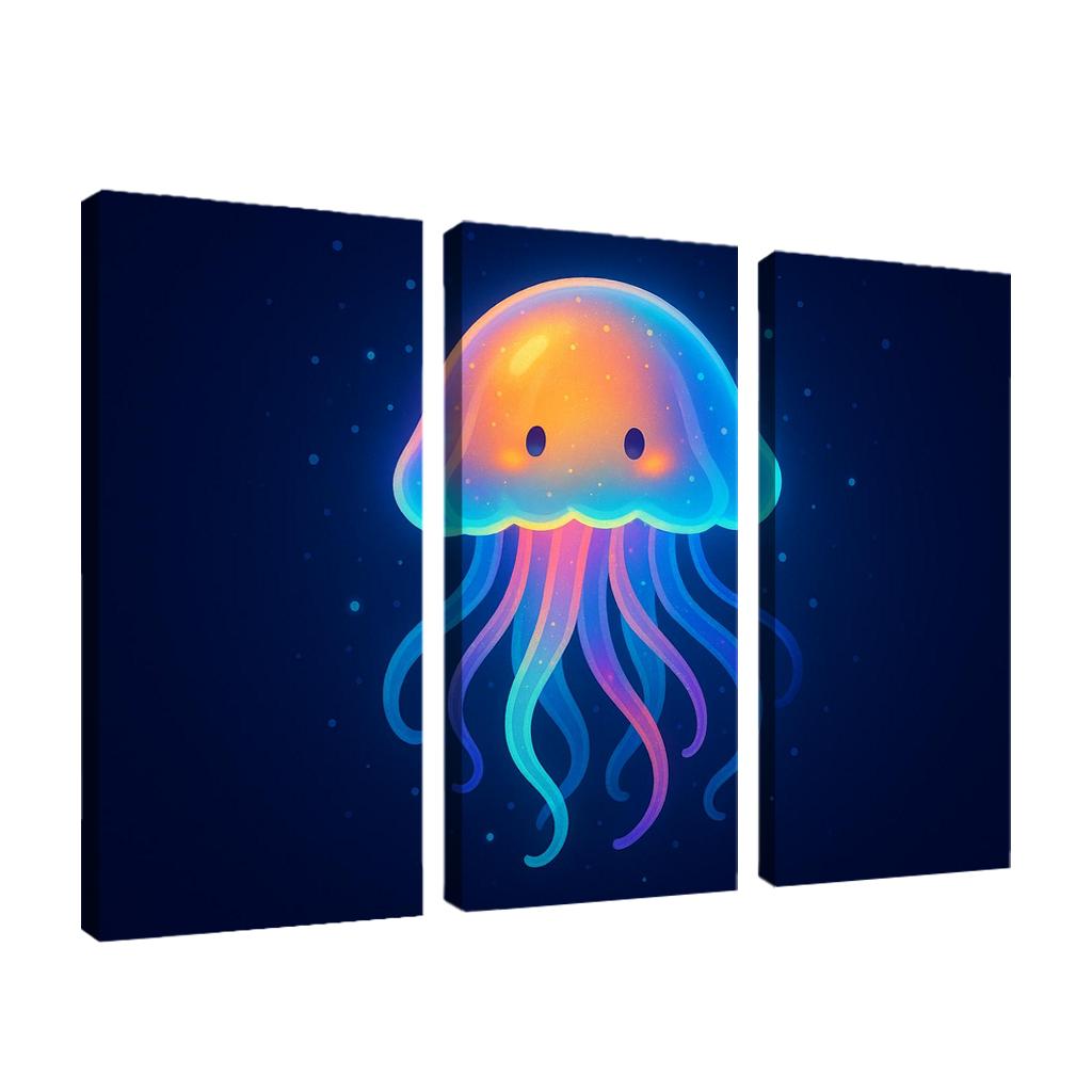Gentle Jellyfish Glow Premium Artwork Frames