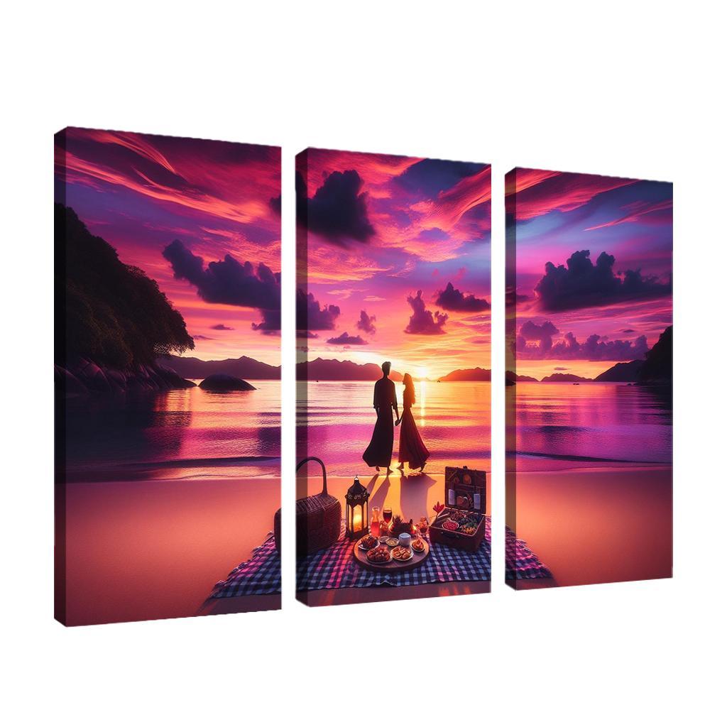 Sunset Vista Romantic Getaway Modern Paintings Frame