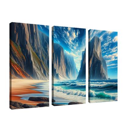 Majestic Cliffs Beach Premium Artwork Frames