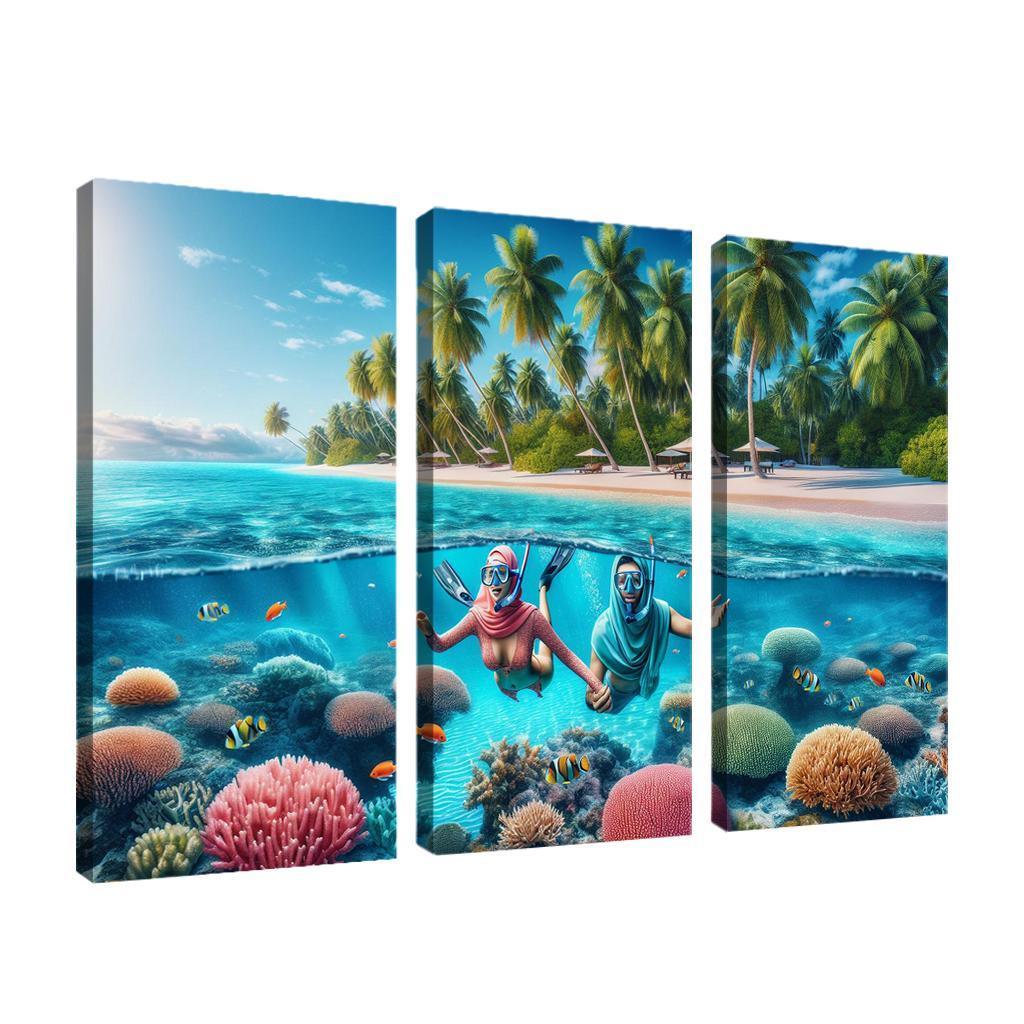 Coral Sands Sanctuary Modern Paintings Frame