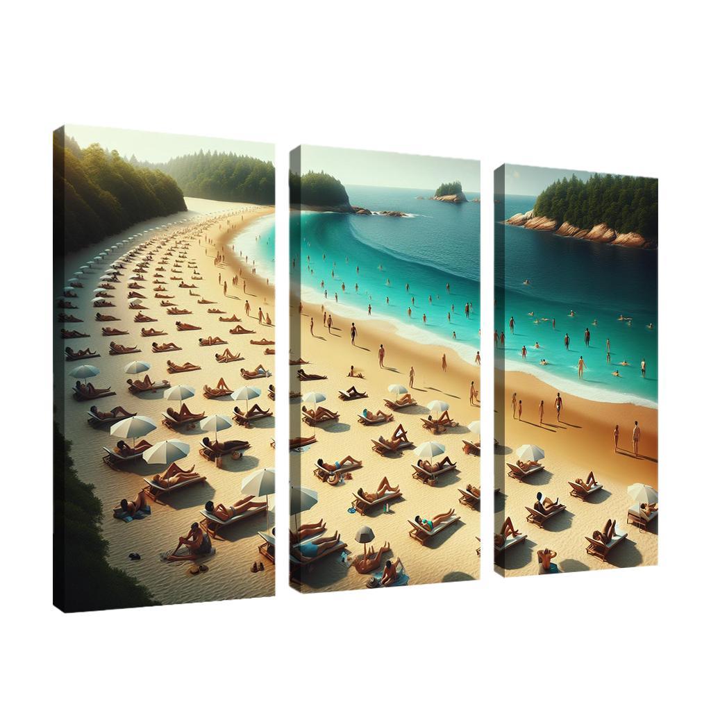 Oasis Beach Peaceful Sunbathing Retreat Art Trends