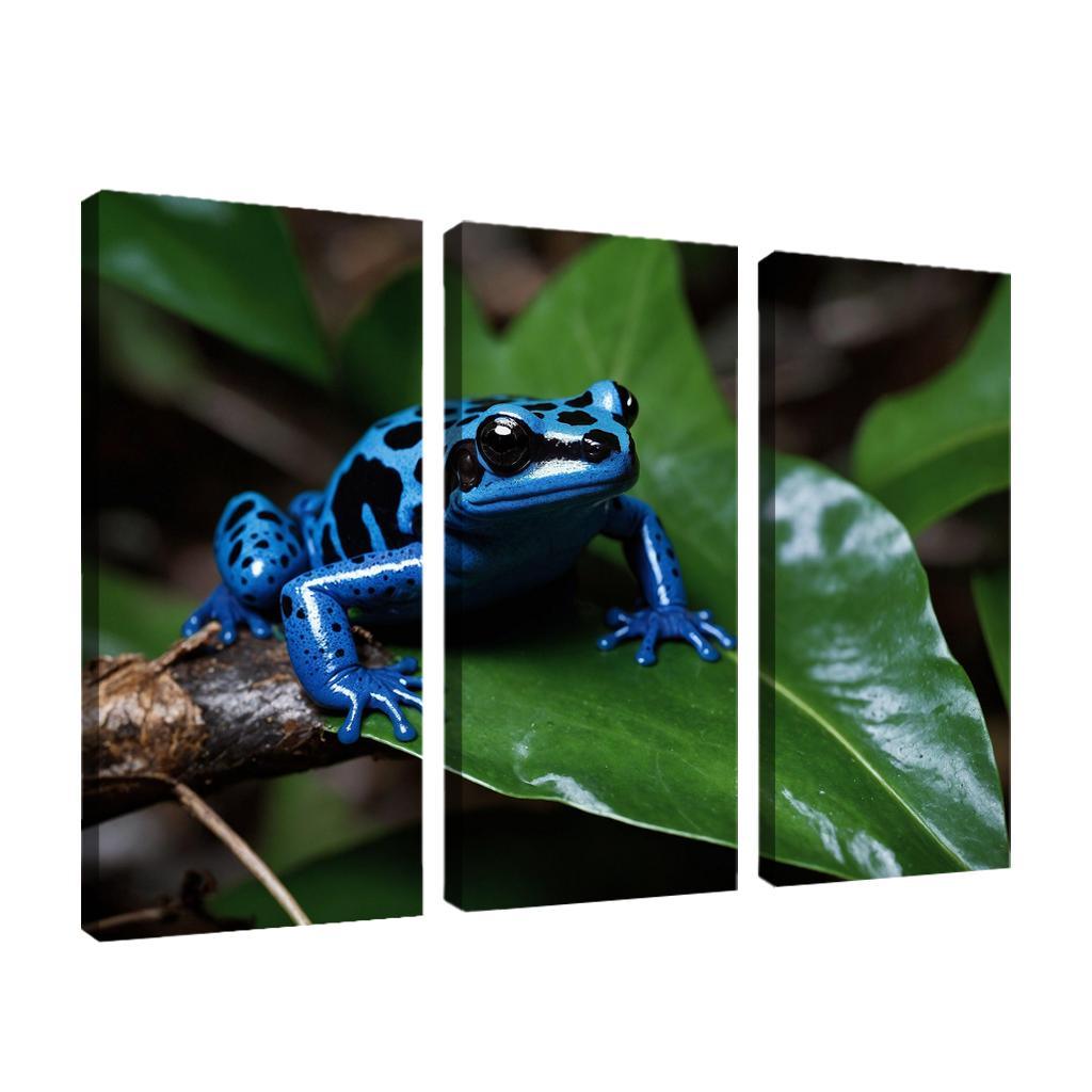 The Spectacular Blue Poison Dart Frog Jewel Of The Rainforest Modern Paintings Frame