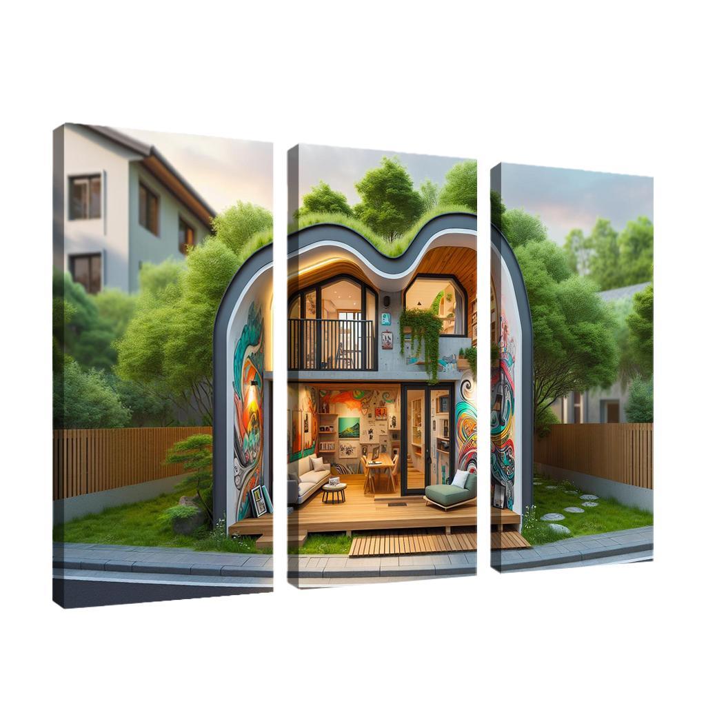 Artistic Micro Homes Custom Paintings Frame