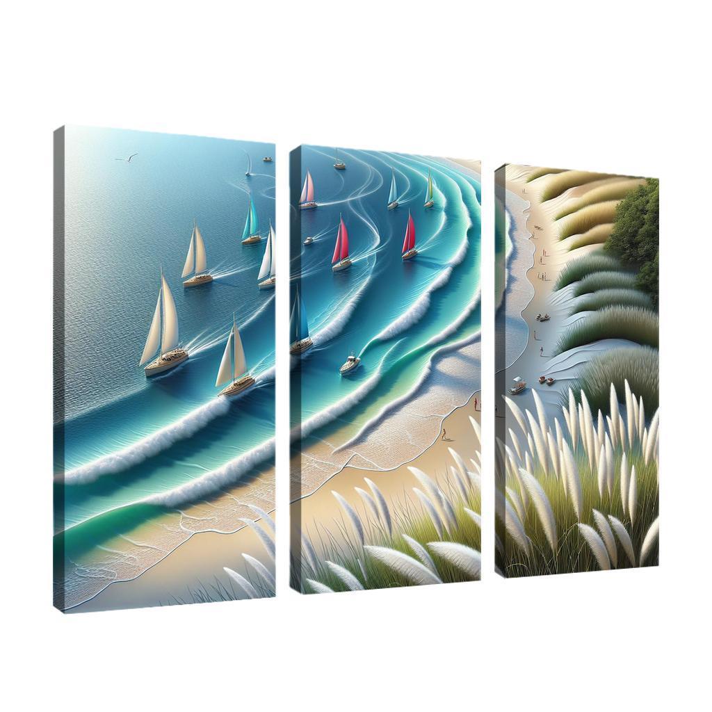 Nautical Breeze Beach Modern Paintings Frame