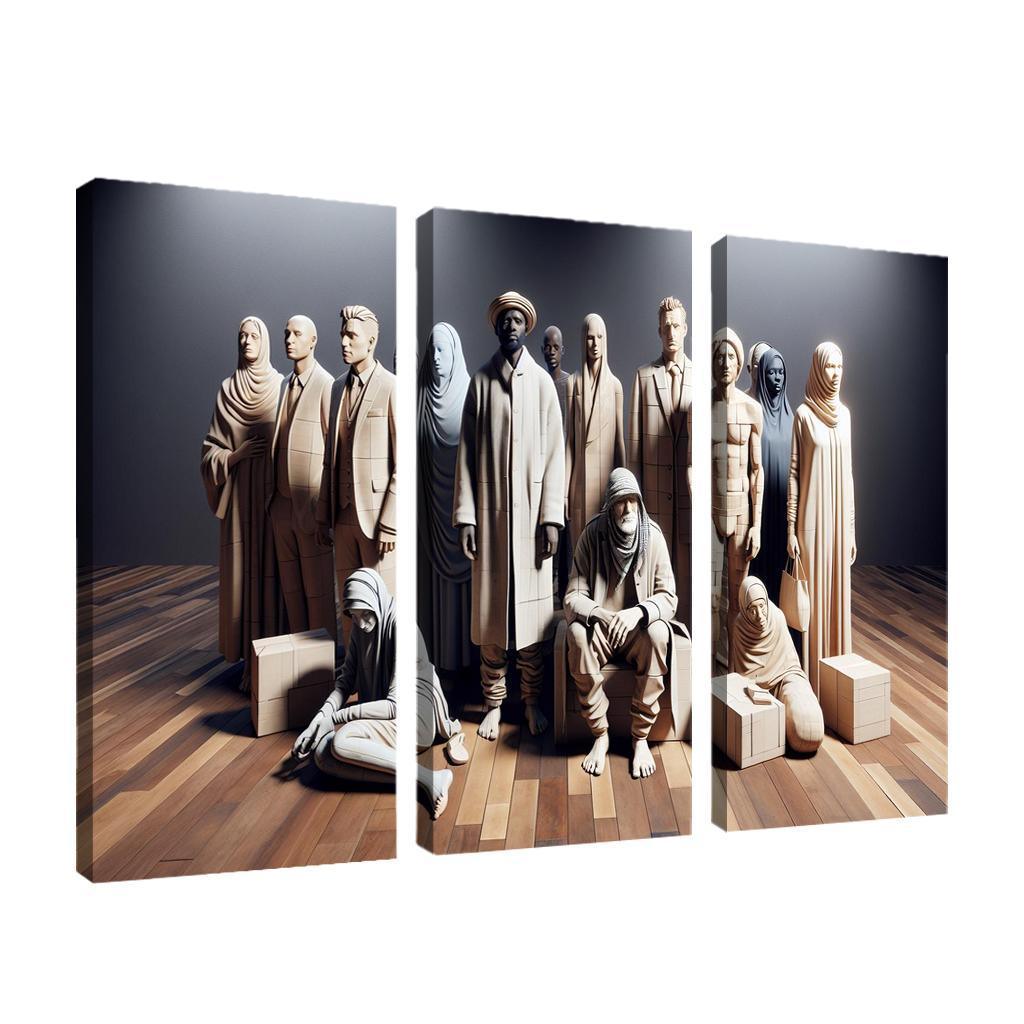 Empathy In Action Addressing Homelessness Through Art Multi-panel Paintings