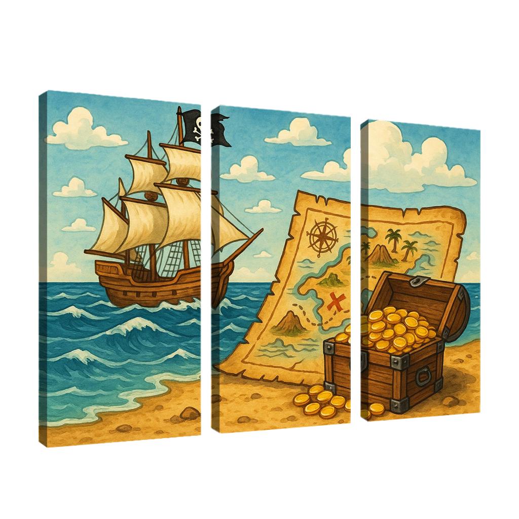 Pirate's Treasure - High Seas Adventure Framed Paintings