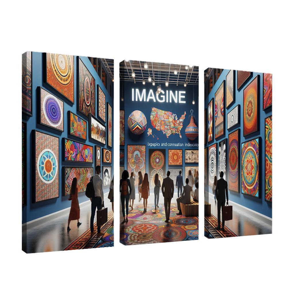 Bridging Cultures Artistic Expressions Of Unity Framed Paintings