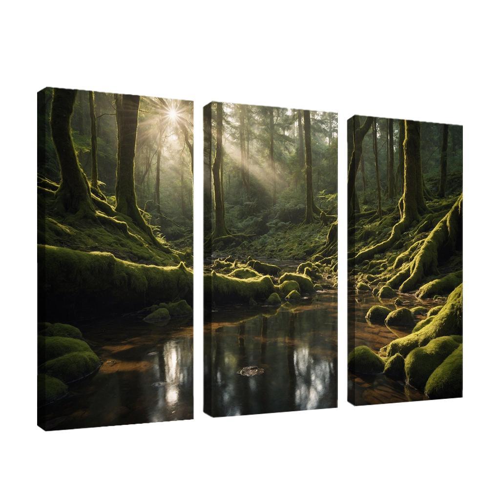 The Serenity Of Hidden Forest Glens Oil Paintings Frame