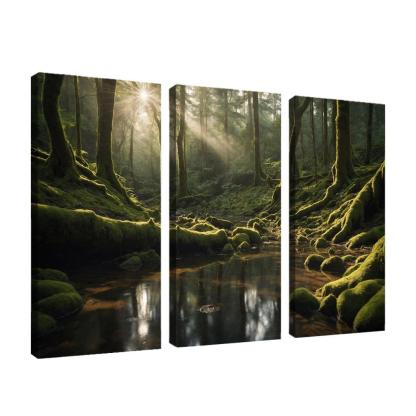 The Serenity Of Hidden Forest Glens Oil Paintings Frame