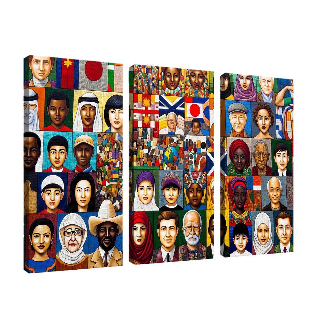 The Colors Of Diversity Celebrating Multiculturalism Custom Paintings Frame