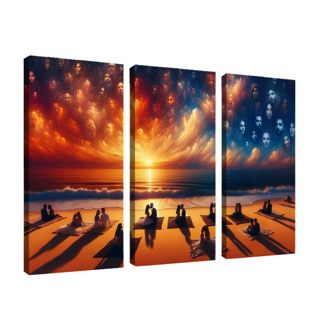 Sunset Oasis Romantic Getaway Art Trends