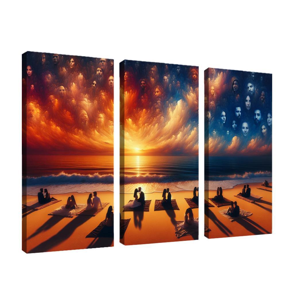 Sunset Oasis Romantic Getaway Art Trends