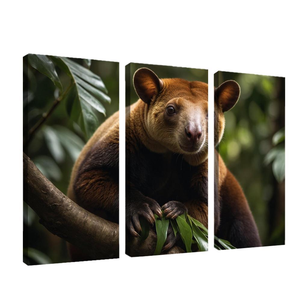 The Agile Tree Kangaroo Climbing Marvel Canvas Paintings Frame