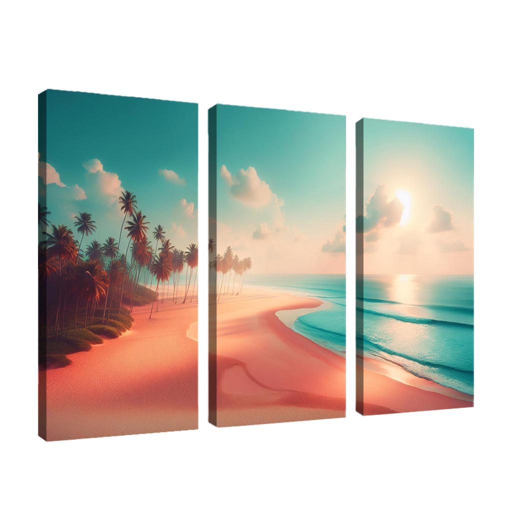 Peach Oasis Relaxing Island Vibes Premium Artwork Frames