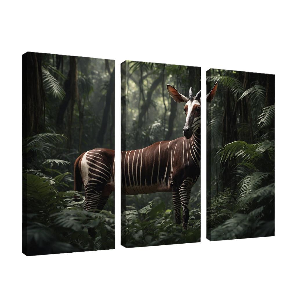 The Graceful Okapi The Forest Giraffe Framed Paintings