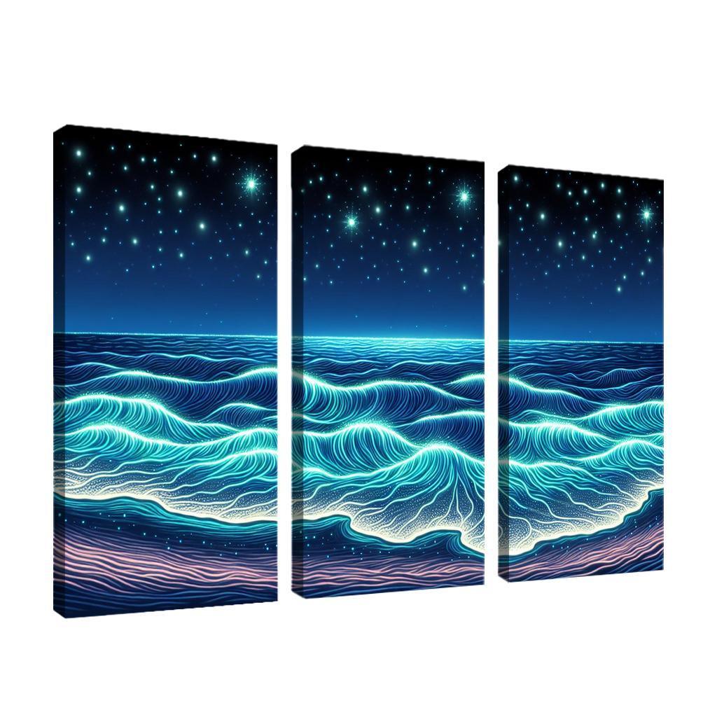 Glowing Waters Nighttime Enchantment Custom Paintings Frame