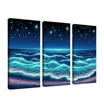 Glowing Waters Nighttime Enchantment Custom Paintings Frame