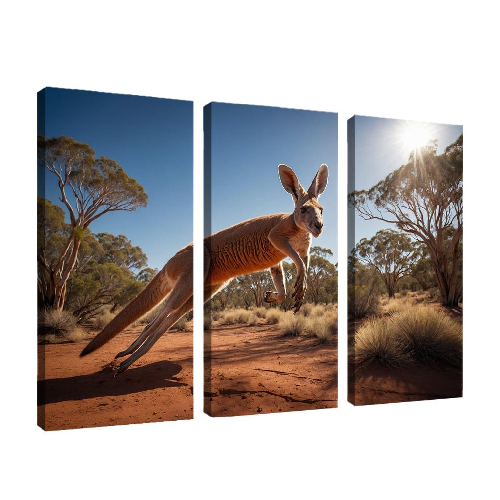 The Enigmatic Red Kangaroo Multi-panel Paintings
