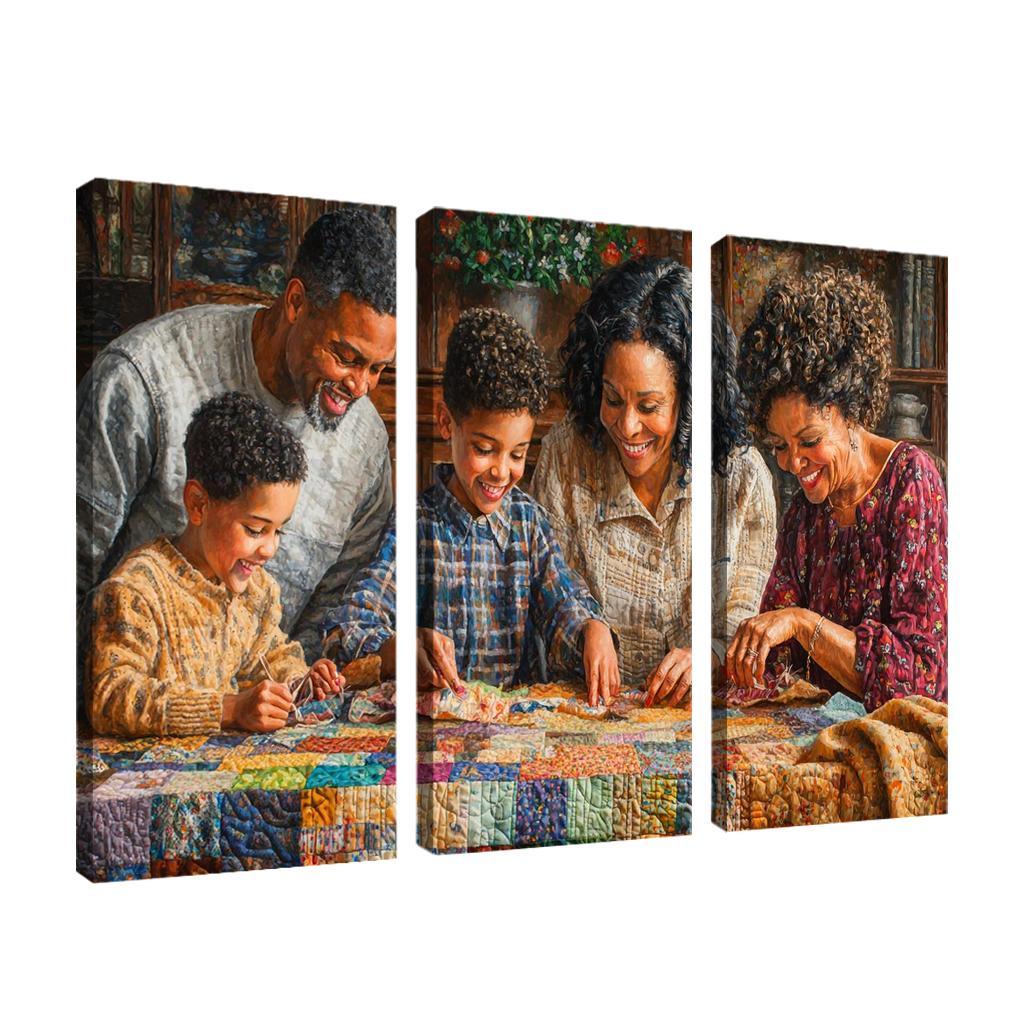 A Quilt Of Memories Stitched With Love Modern Paintings Frame