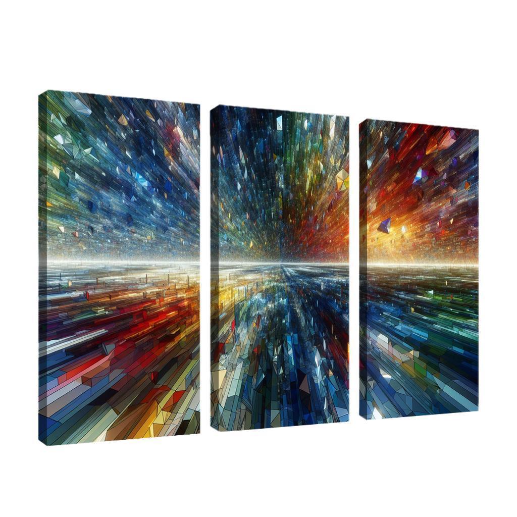 Fragments of Infinite Possibility 3 Piece HD Canvas Wall Art-Original Frame