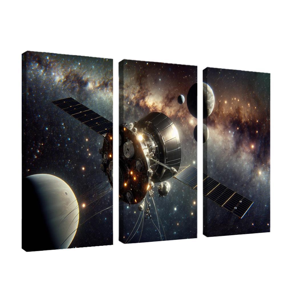 The Journey Of Space Probes A Cosmic Odyssey Abstract Paintings Frame