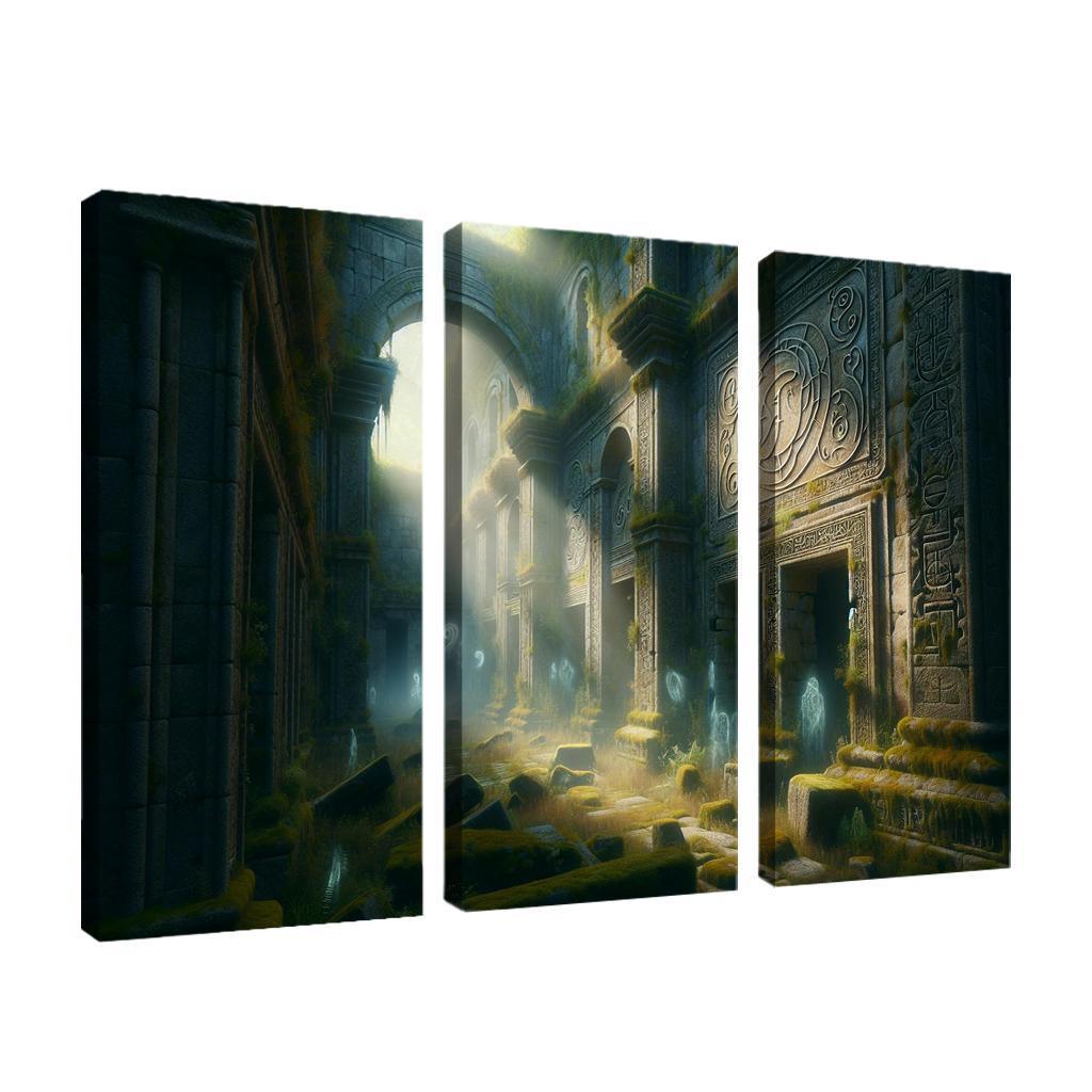 The Forgotten Realm 3 Piece HD Canvas Wall Art-Original Frame