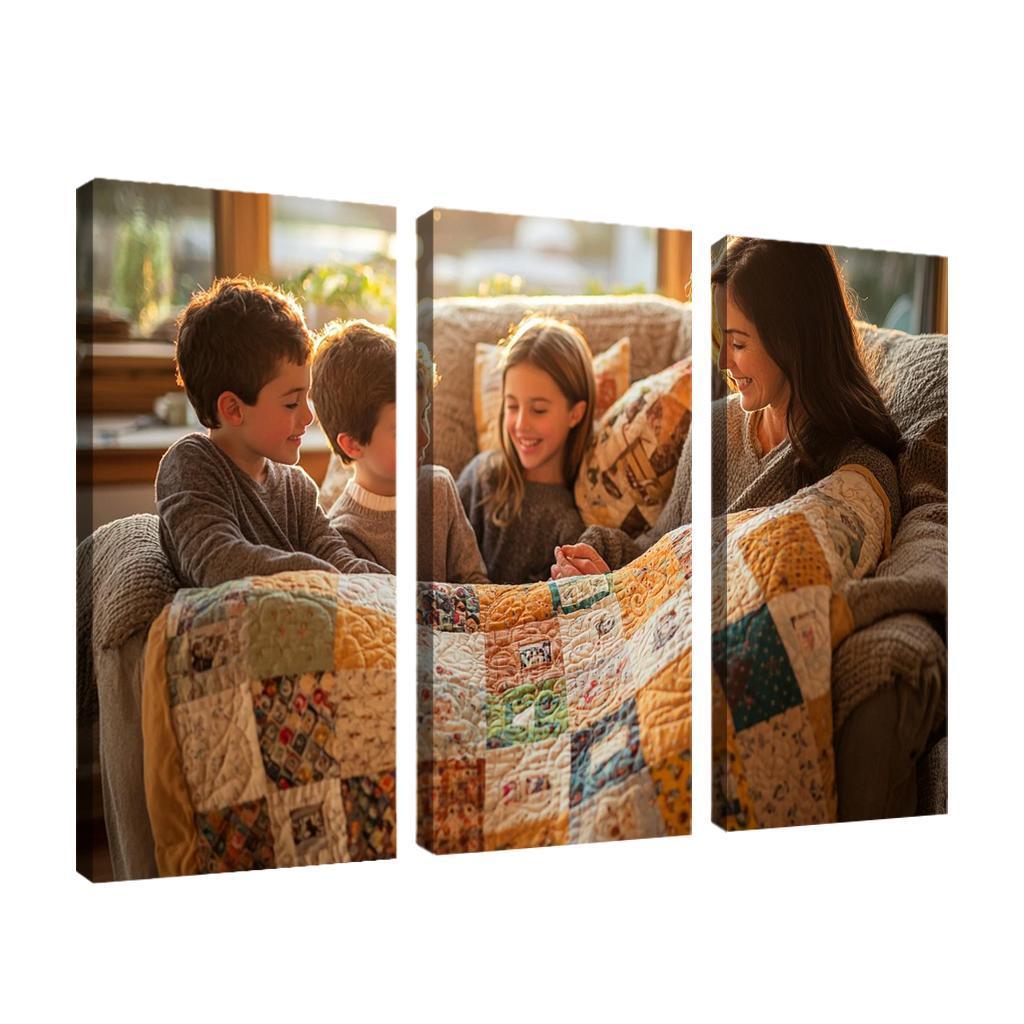 A Quilt Of Memories Stitched With Love Modern Paintings Frame