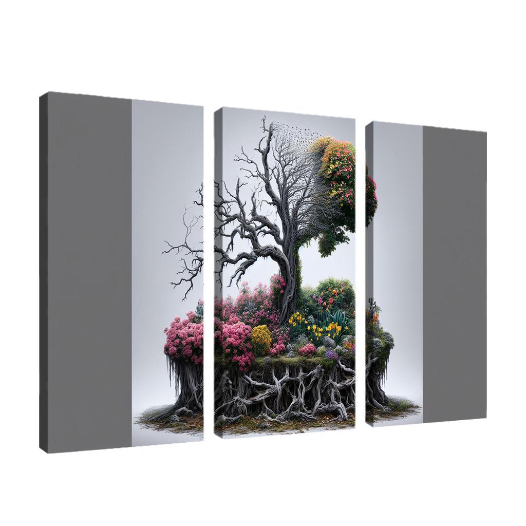 The Last Breath A Call for Climate Justice 3 Piece HD Canvas Wall Art-Original Frame