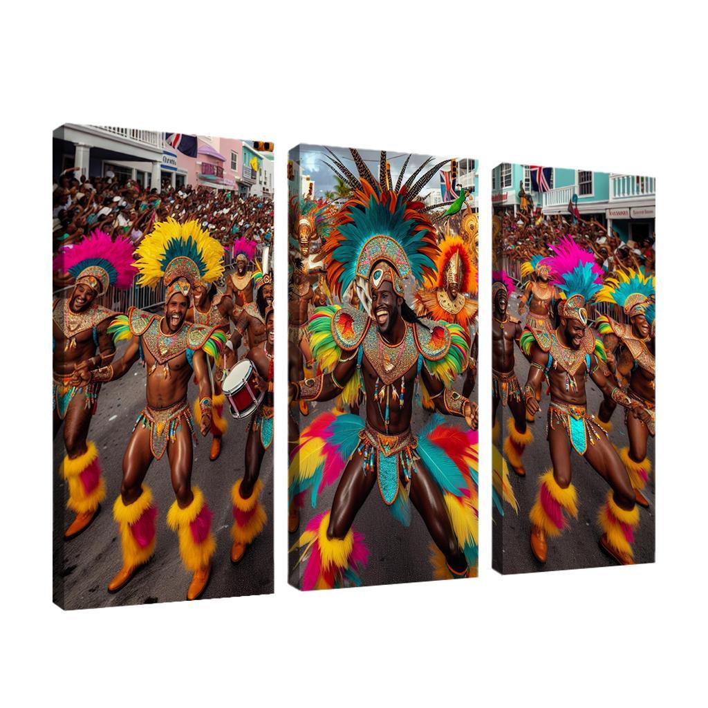 Junkanoo Parade - Bahamas Canvas Paintings Frame