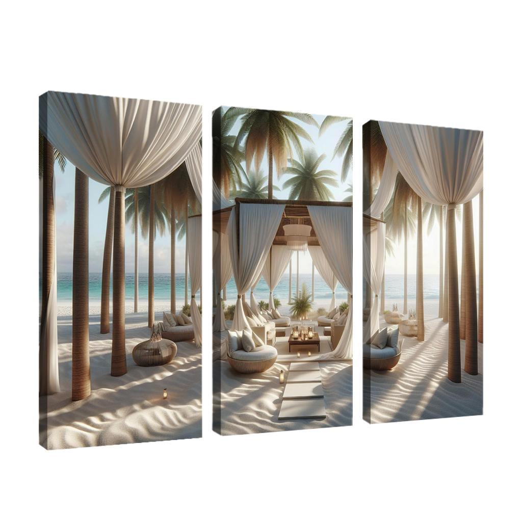 Tropical Oasis Beach And Spa Retreat Premium Artwork Frames