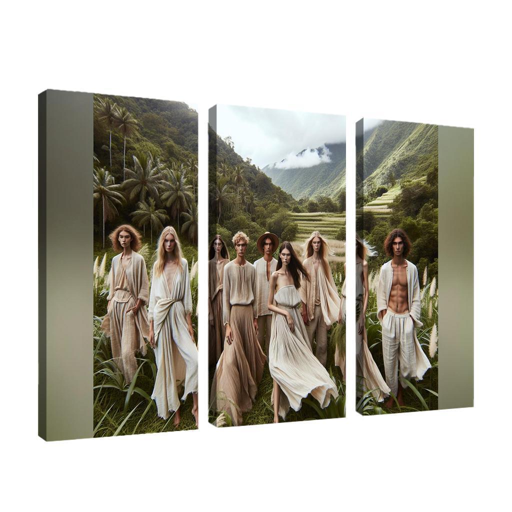 Natural Textures Embracing Imperfection 3 Piece HD Canvas Wall Art-Original Frame